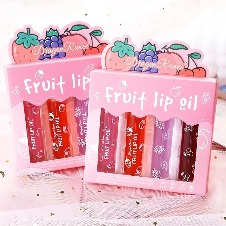 Dragon Ranee 4 in 1 Fruit lip oil set