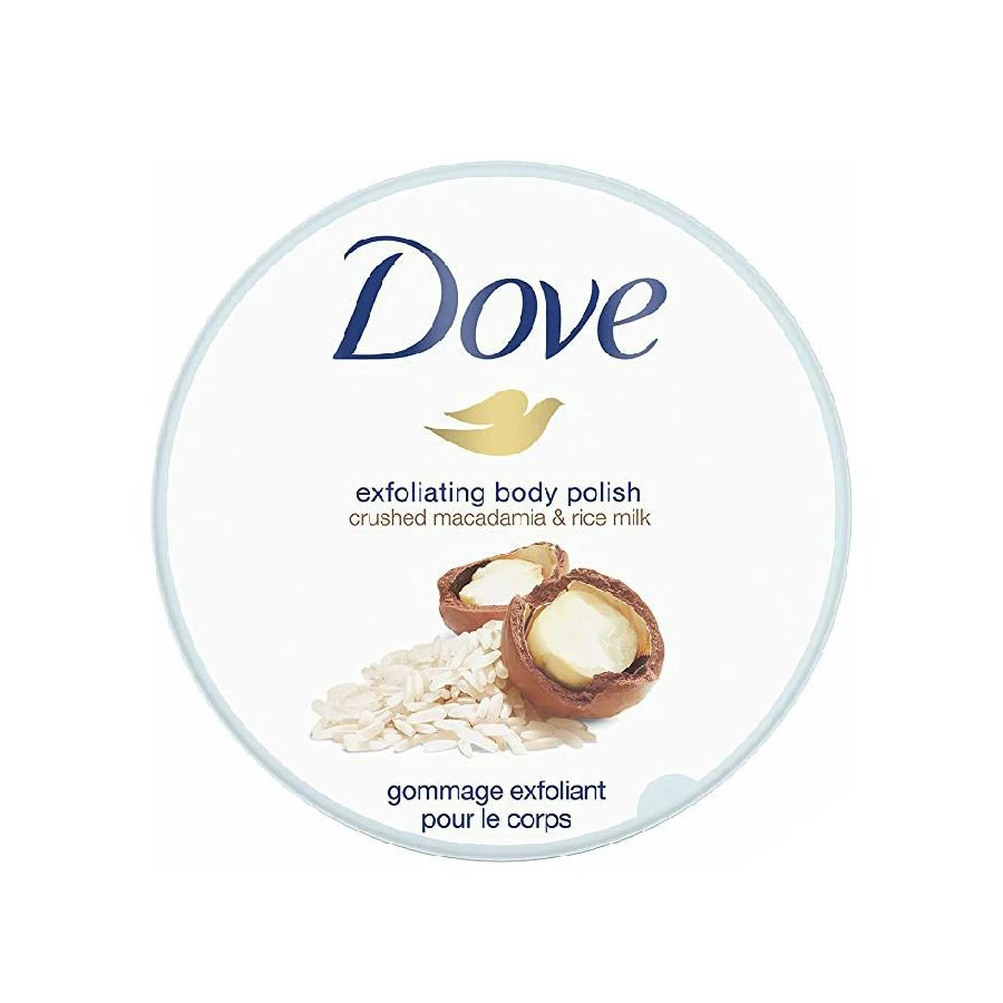 Dove Exfoliating Body Polish Macadamia & Rice Milk 298g