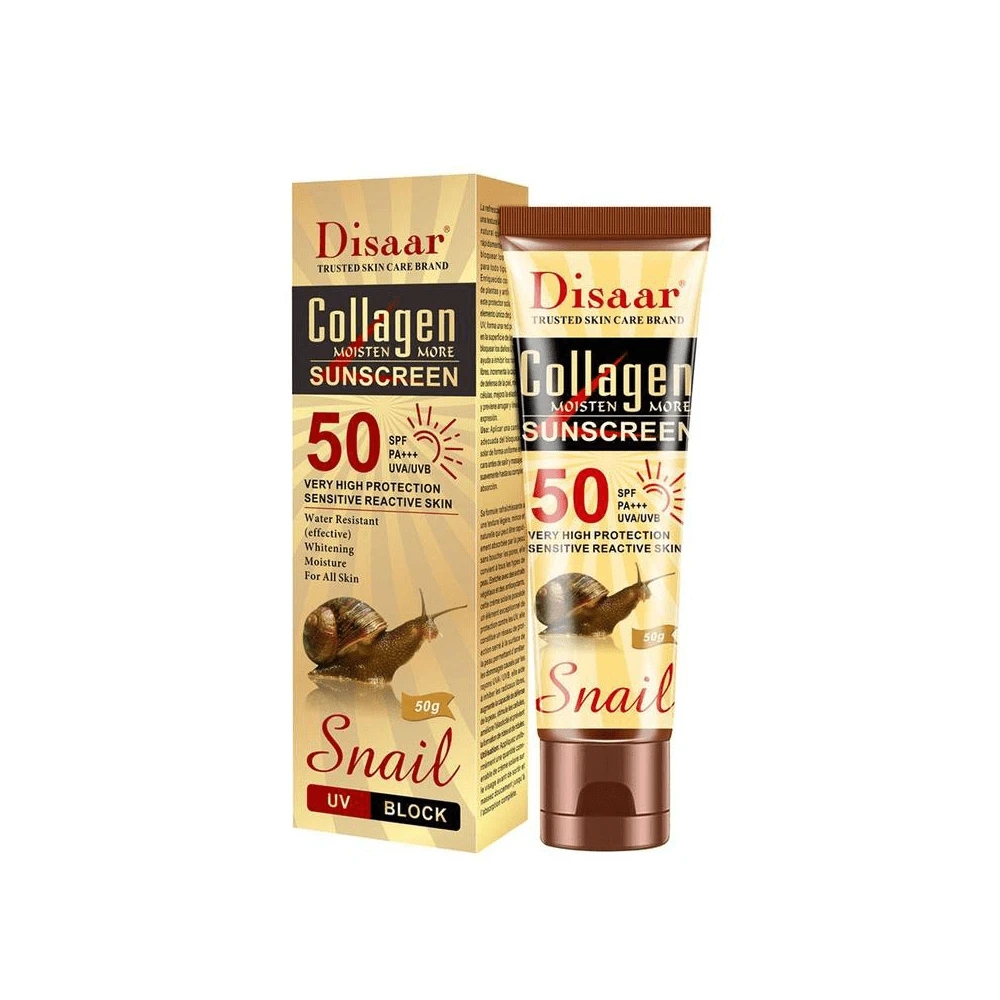 Disaar Snail Collagen Sunscreen Cream SPF50 PA+++ - 50gm