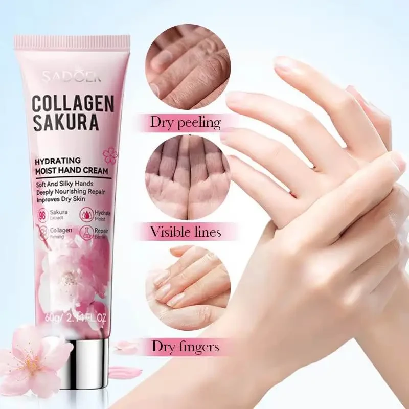 SADOER Sakura Collagen Moisturizing and Moisturizing Hand Cream - 60g