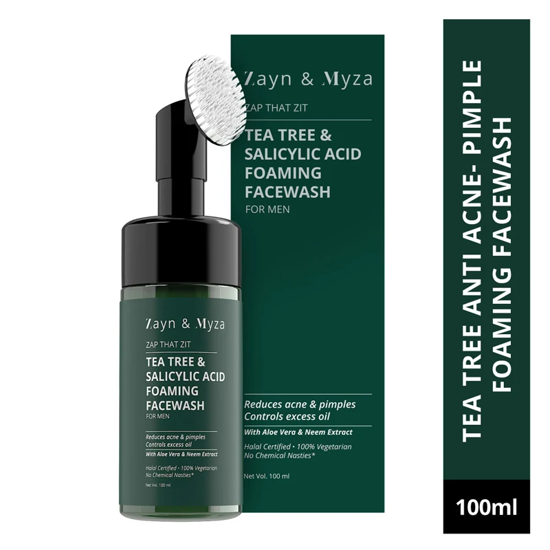 Zayn & Myza Tea Tree & Salicylic Acid Foaming Face Wash Applicator For Men