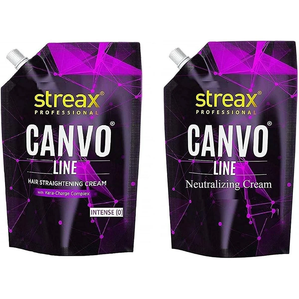 Streax Canvo Line Hair Straightening Cream(500g) & Neutralizing Cream (500g)
