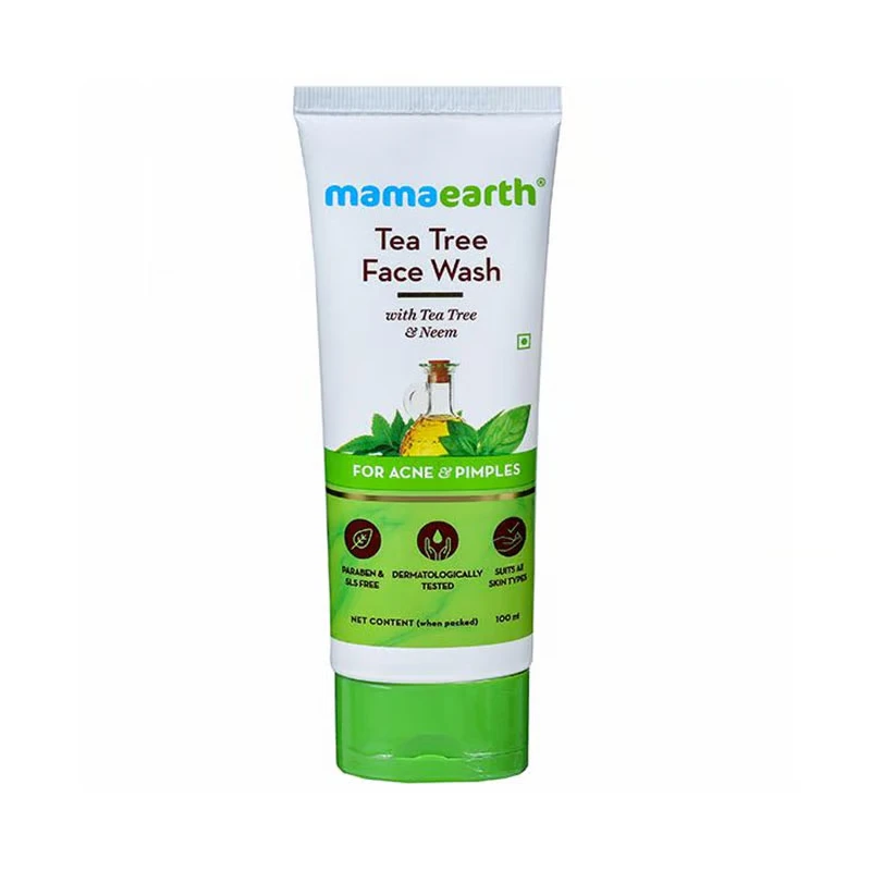 Mamaearth Tea Tree Face Wash for Acne & Pimples with Tea Tree & Neem - 100ml
