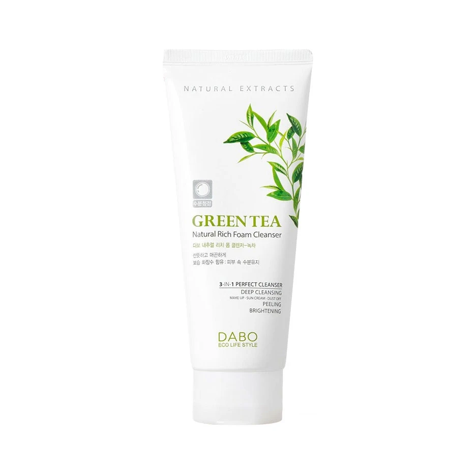 Dabo Natural Rich Foam Cleanser Green Tea 180ml