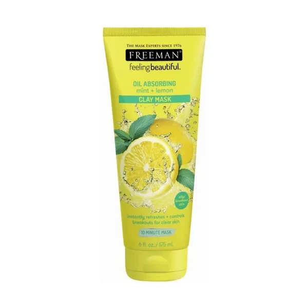 Freeman Oil Absorbing Mint And Lemon Clay Mask - 175 ml